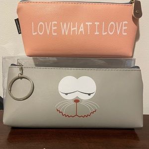 Small Pencil Pouch Cute Pencil Case Cosmetic Bag With Zipper (1Pc)
